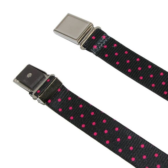 CTM Women's Plus Size No Show Buckle Stretch Belt with Polka Dots - Picture 2 of 2